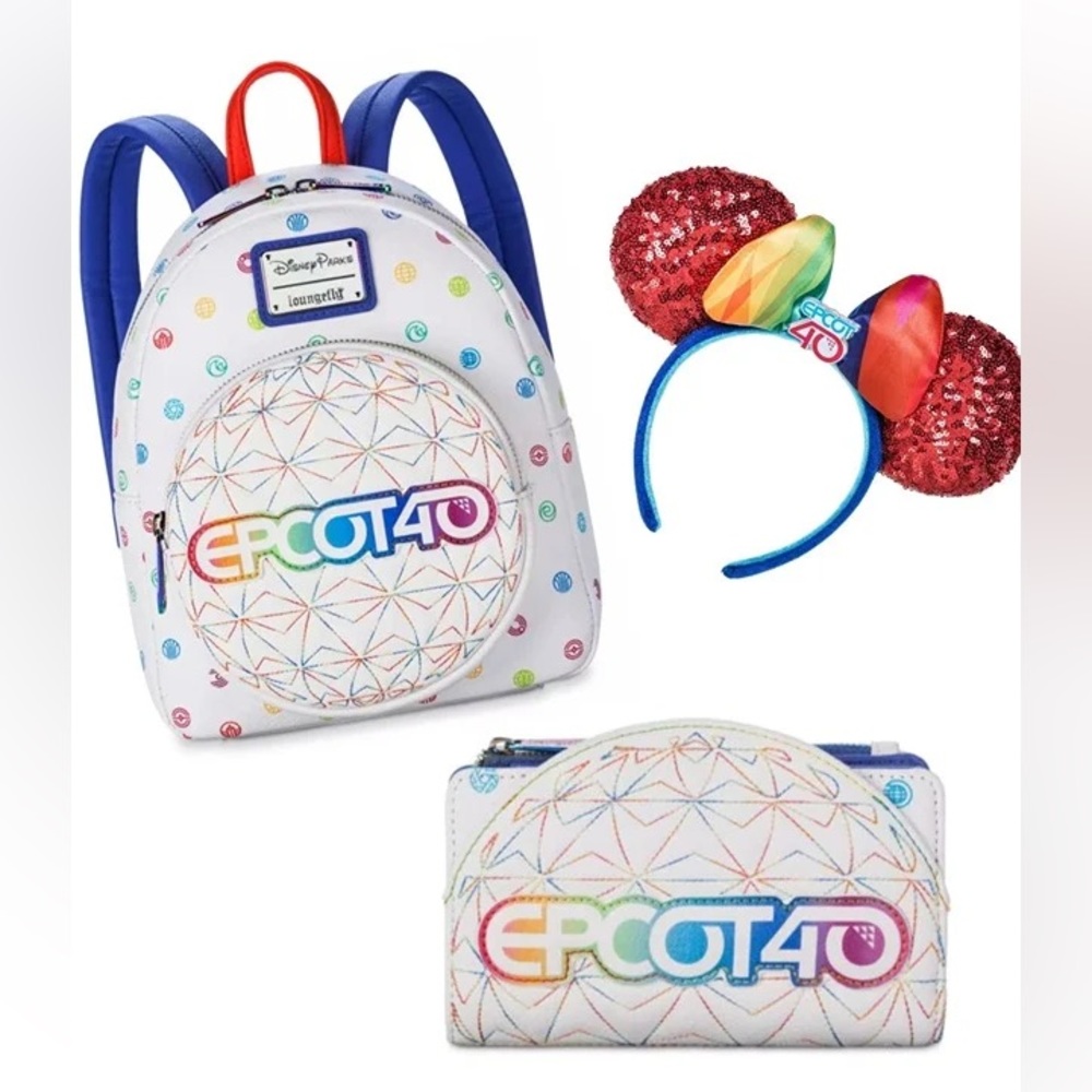 Epcot 40th Anniversary 
Backpack 
Wallet 
Ears 
Bundle $170
